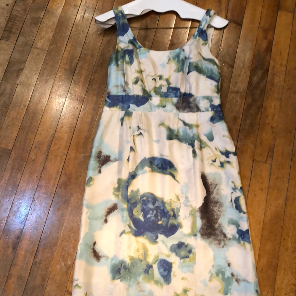 Banana Republic Flowered Silk Sheath Dress